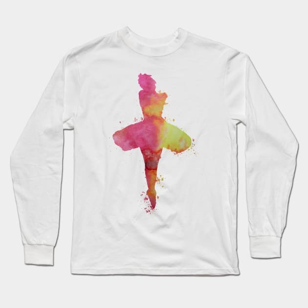 Ballerina Long Sleeve T-Shirt by TheJollyMarten